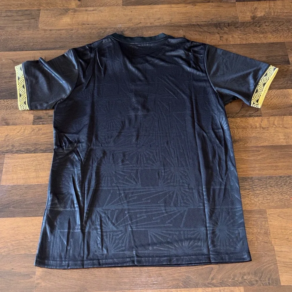 2025 Adidas Mexico De Oro Authentic Soccer Jersey Mens Medium Slim Black Gold